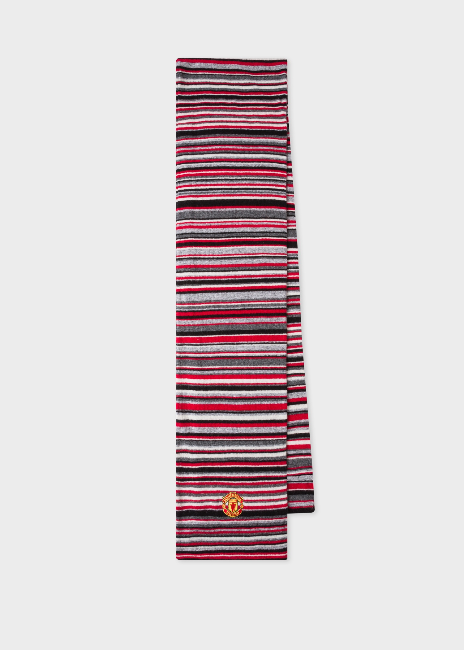 Paul Smith & Manchester United – Red Striped Wool-Cashmere Scarf - 1