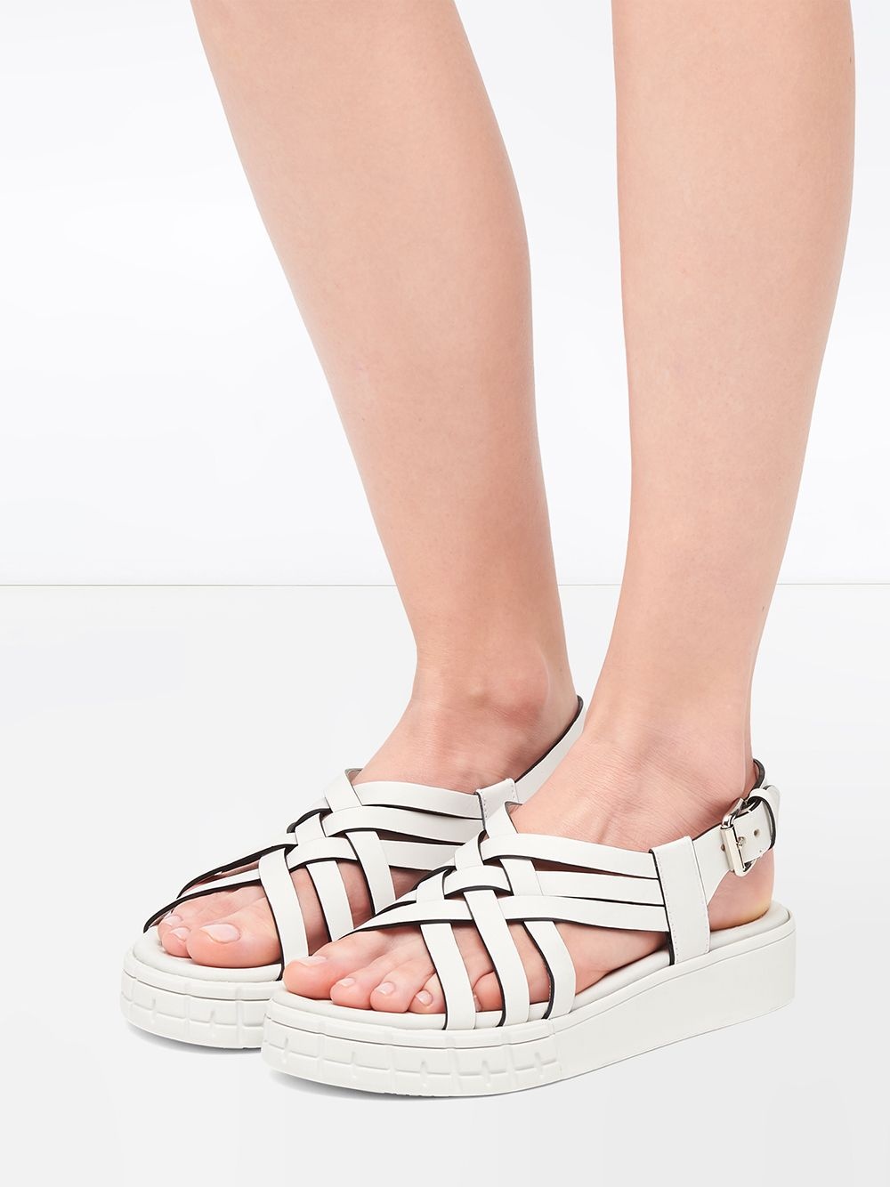 strappy 30mm flatform sandals - 5