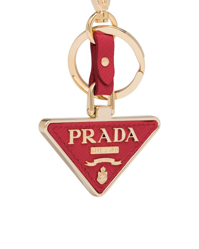 Prada Saffiano Leather and Metal Keychain outlook