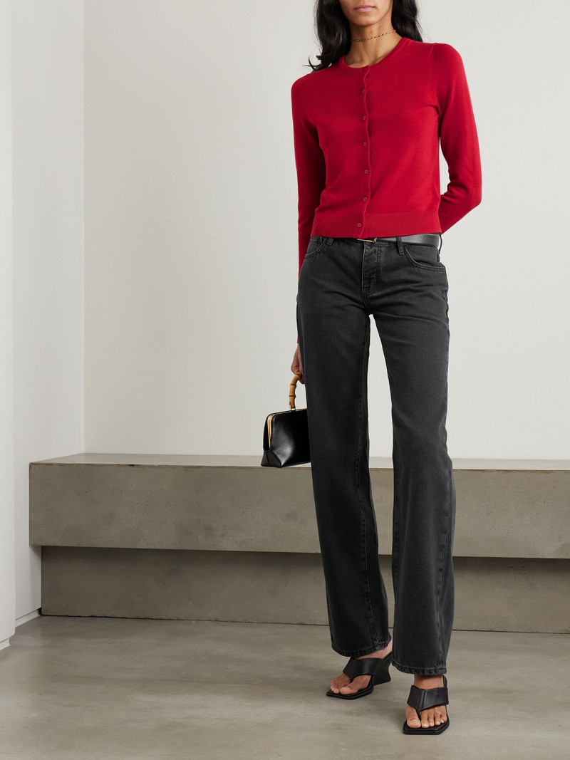 ST. AGNI 90s low-rise straight-leg organic jeans Black outlook