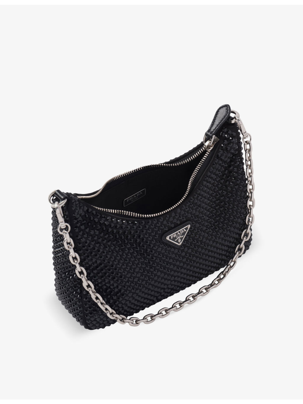 Re-Edition 2005 crystal-embellished satin shoulder bag - 4
