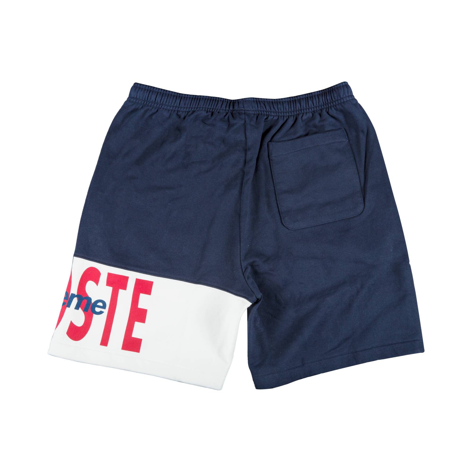 Supreme x Lacoste Logo Panel Sweatshort 'Navy' - 2