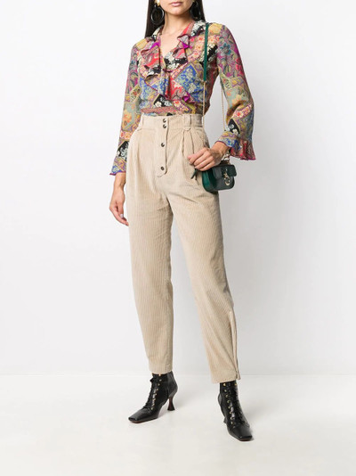 Etro floral-print wrap blouse outlook