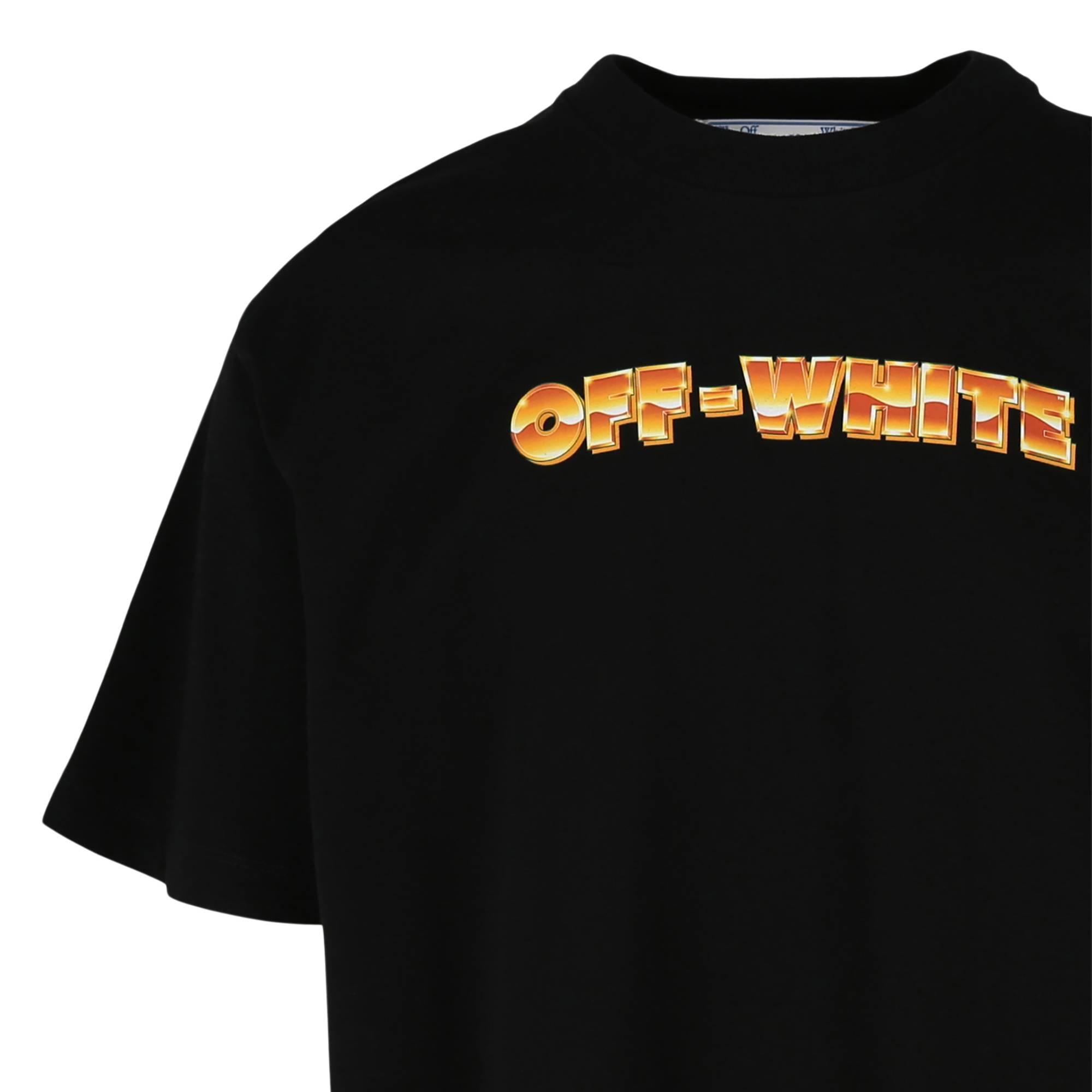 Off-White Arrows Print Crewneck Tee 'Black/Orange' - 3