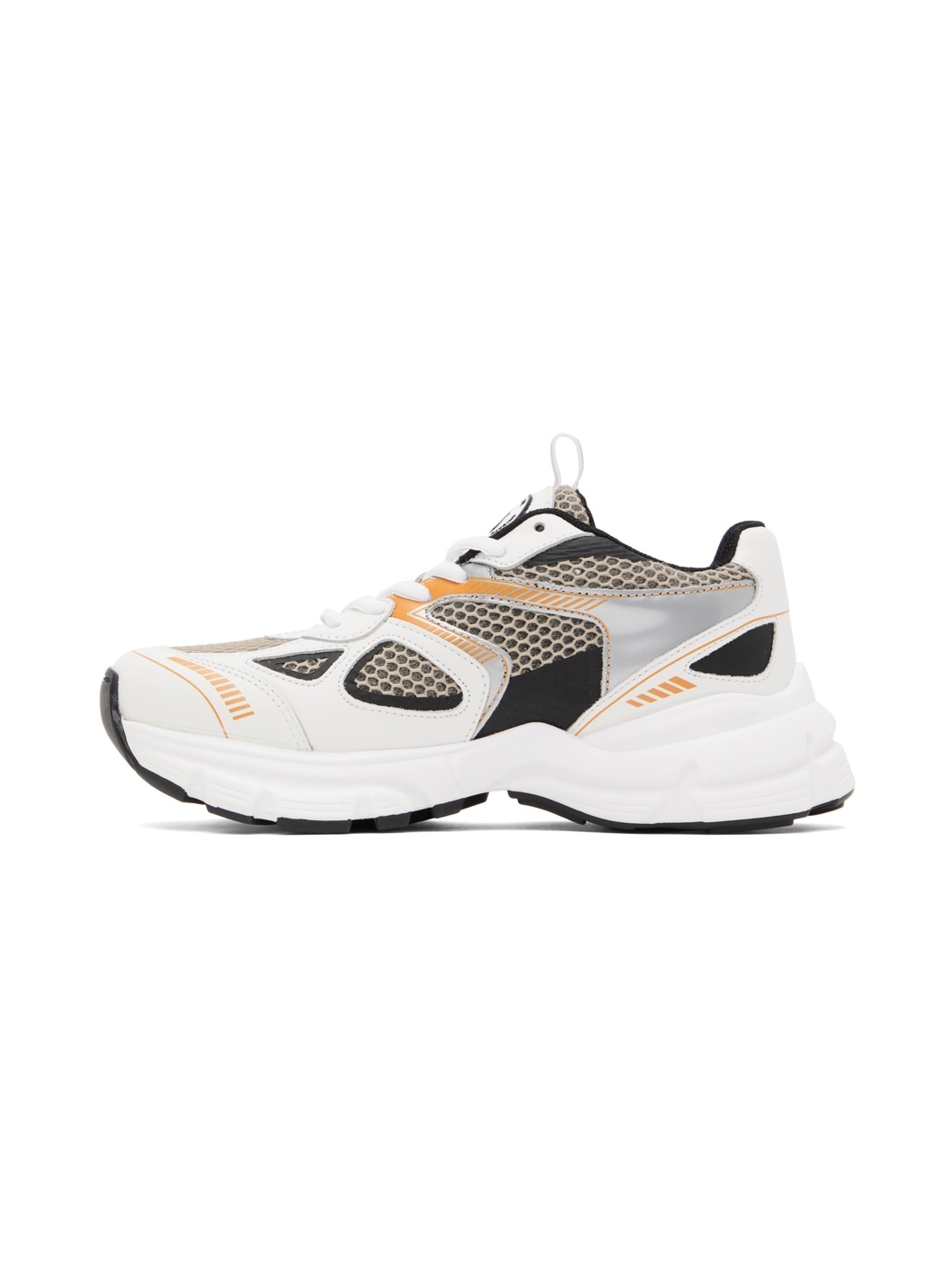 White & Black Marathon Sneakers - 3