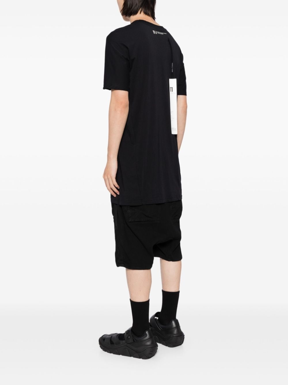 logo tag cotton T-shirt - 8