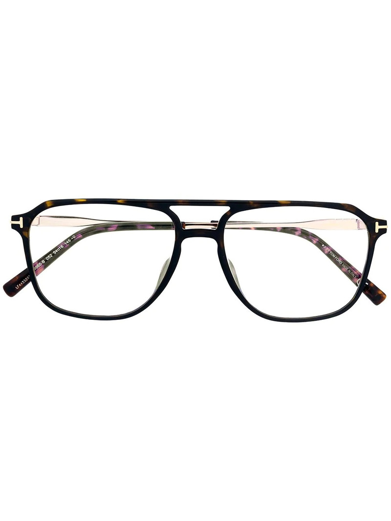 tortoiseshell pilot-frame glasses 1