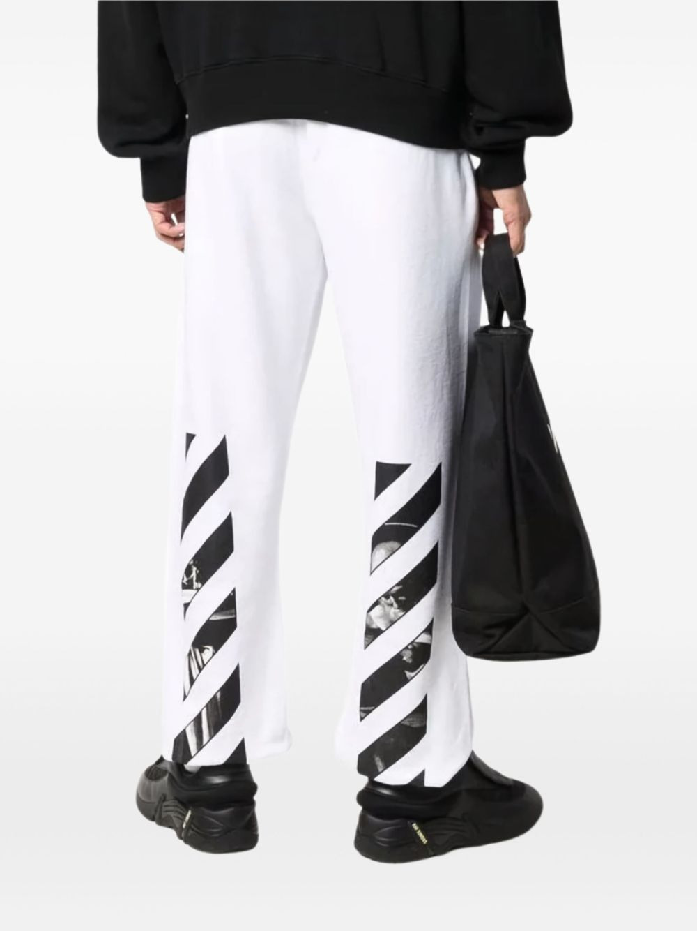 Diagonal Helvetica track pants - 3