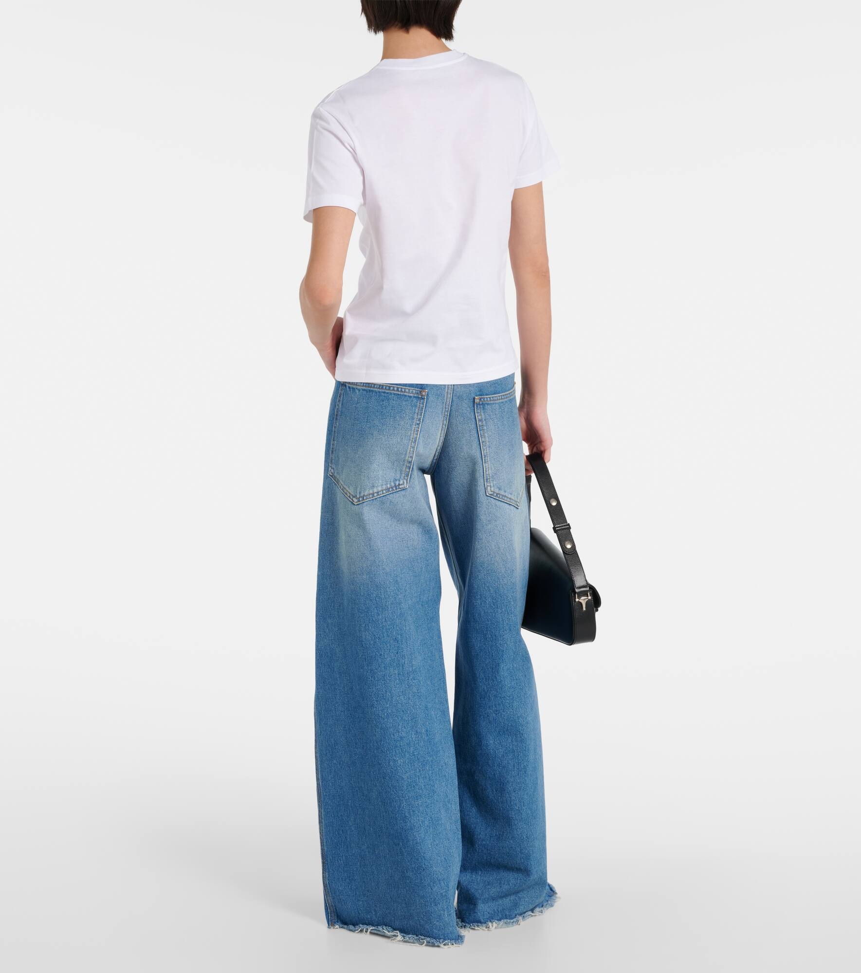 Embroidered cotton jersey T-shirt - 3