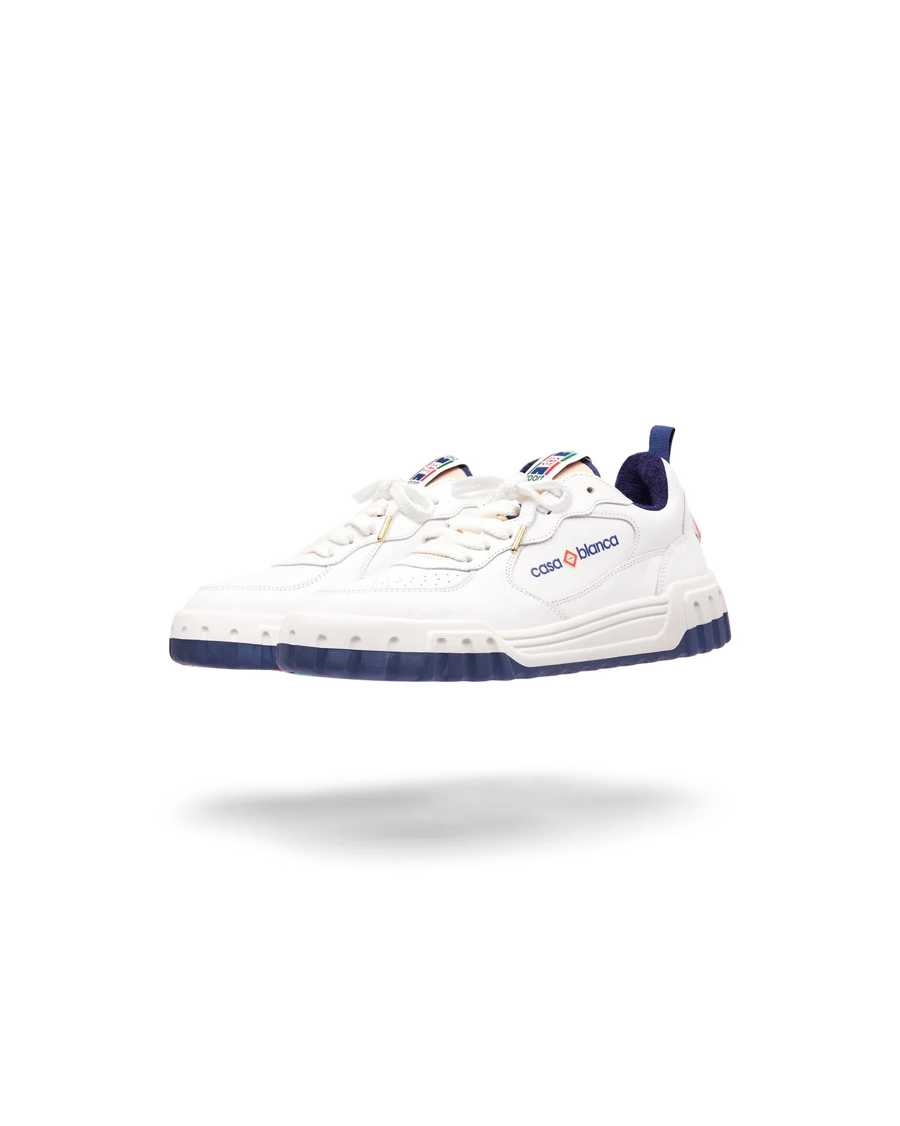 Womens The Court White & Navy Sneaker - 4