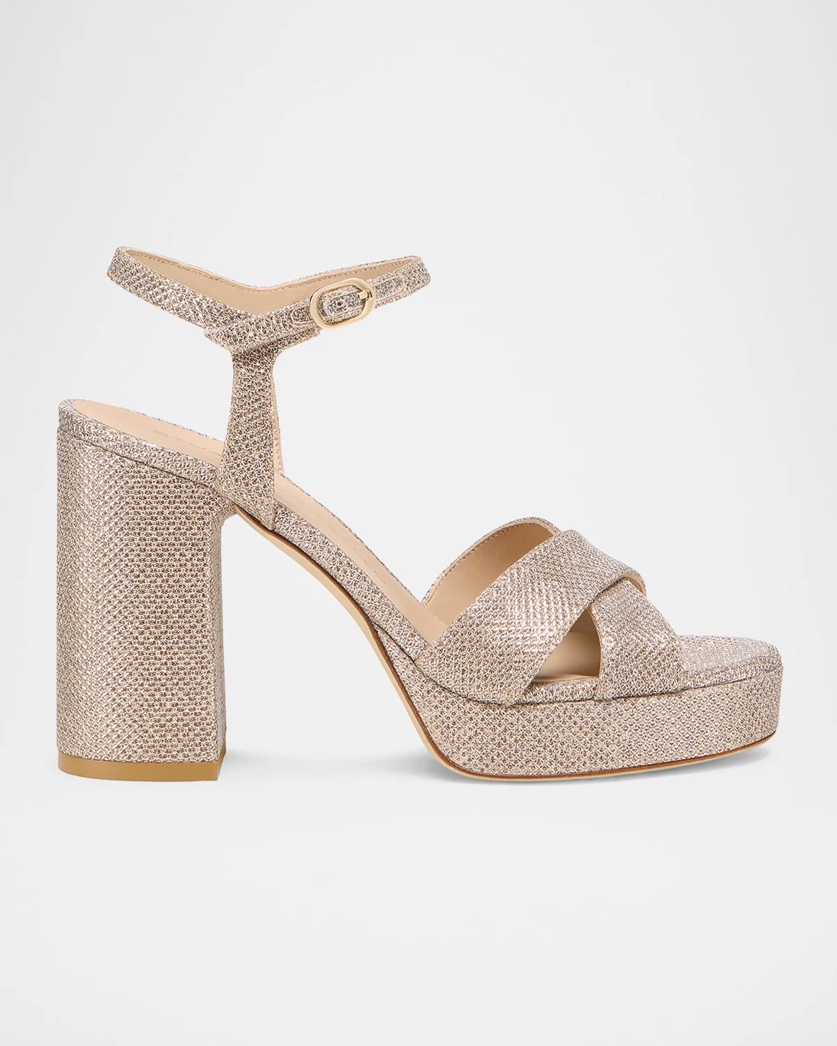Dayna Metallic Crisscross Platform Sandals - 1