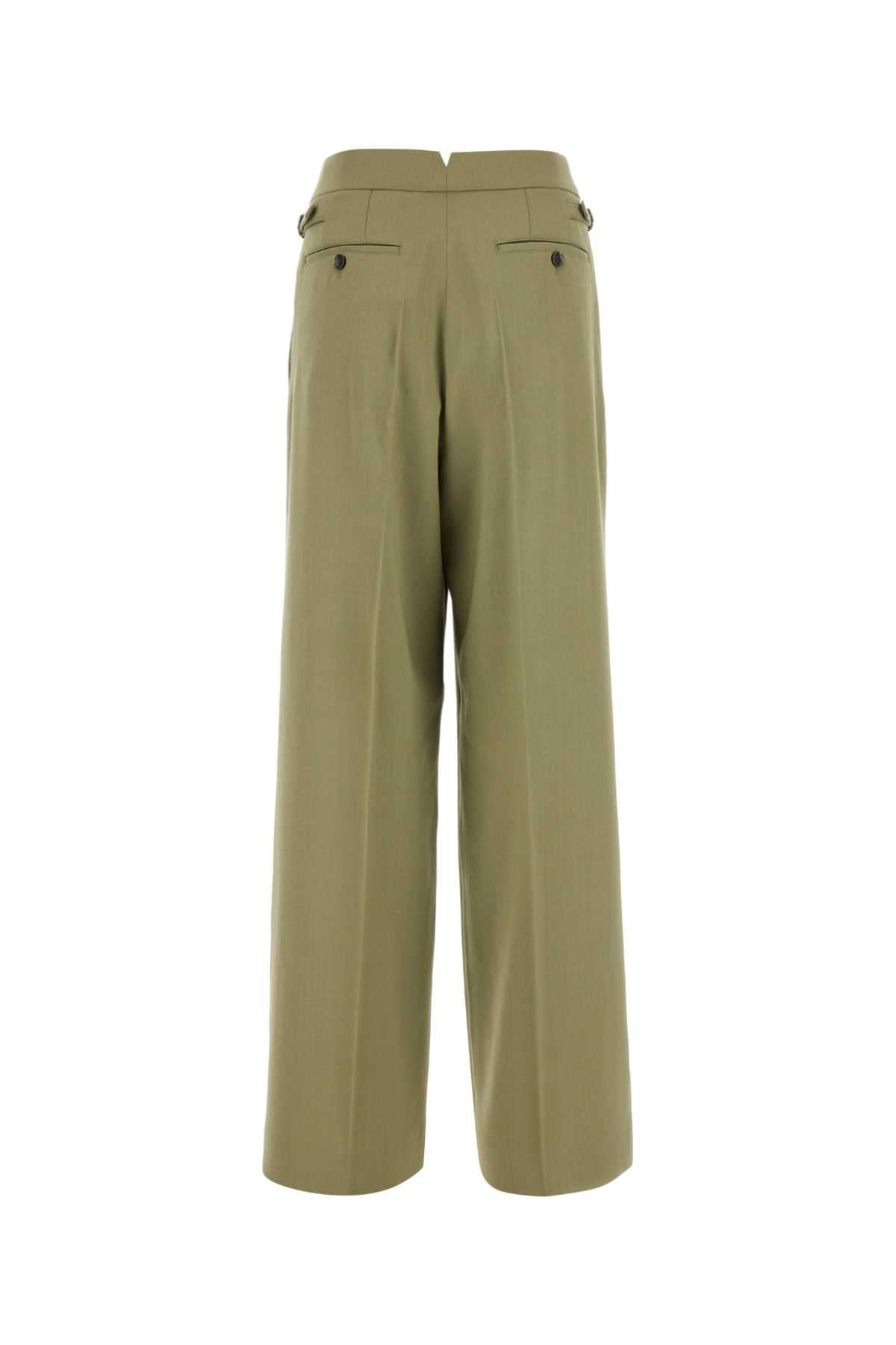 Ami Women Sage Green Viscose Blend Pant - 2