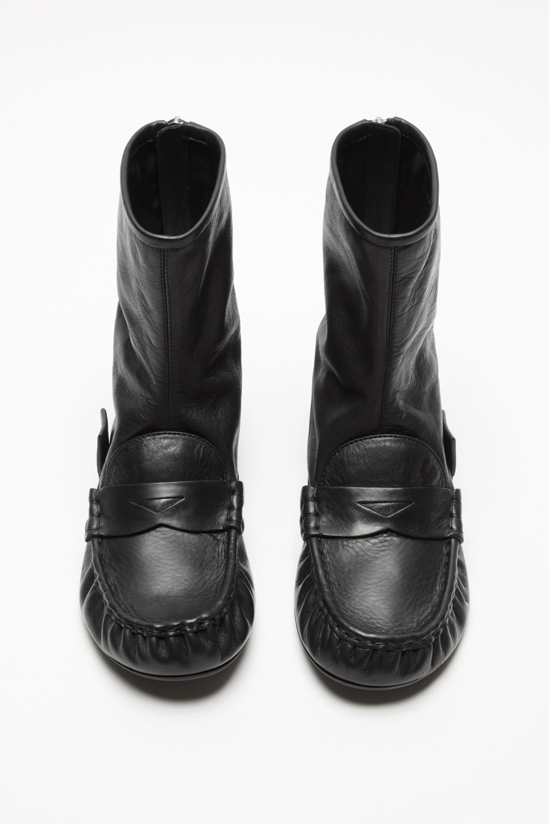 Acne Studios Leather ankle boot - Black outlook