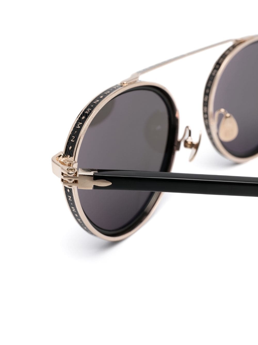 double-bridge round-frame sunglasses - 3