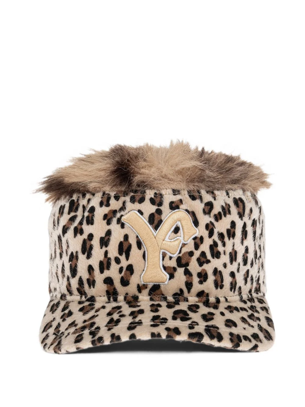 leopard-print faux-fur cap - 1