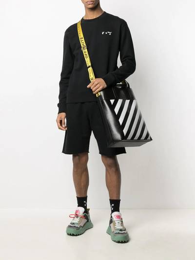 Off-White logo-print striped tote bag outlook