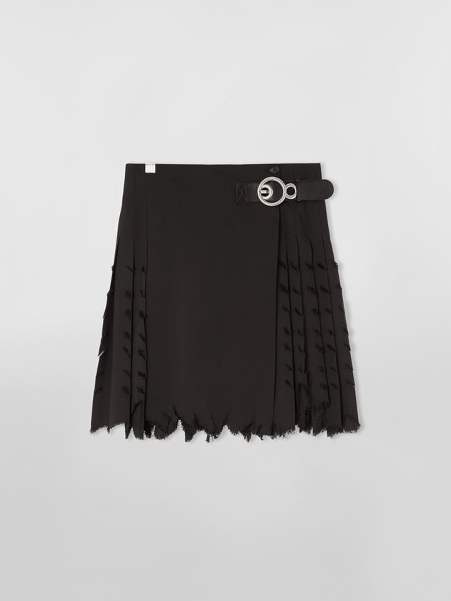 TROPICAL WOOL FRAYED KILT - 2