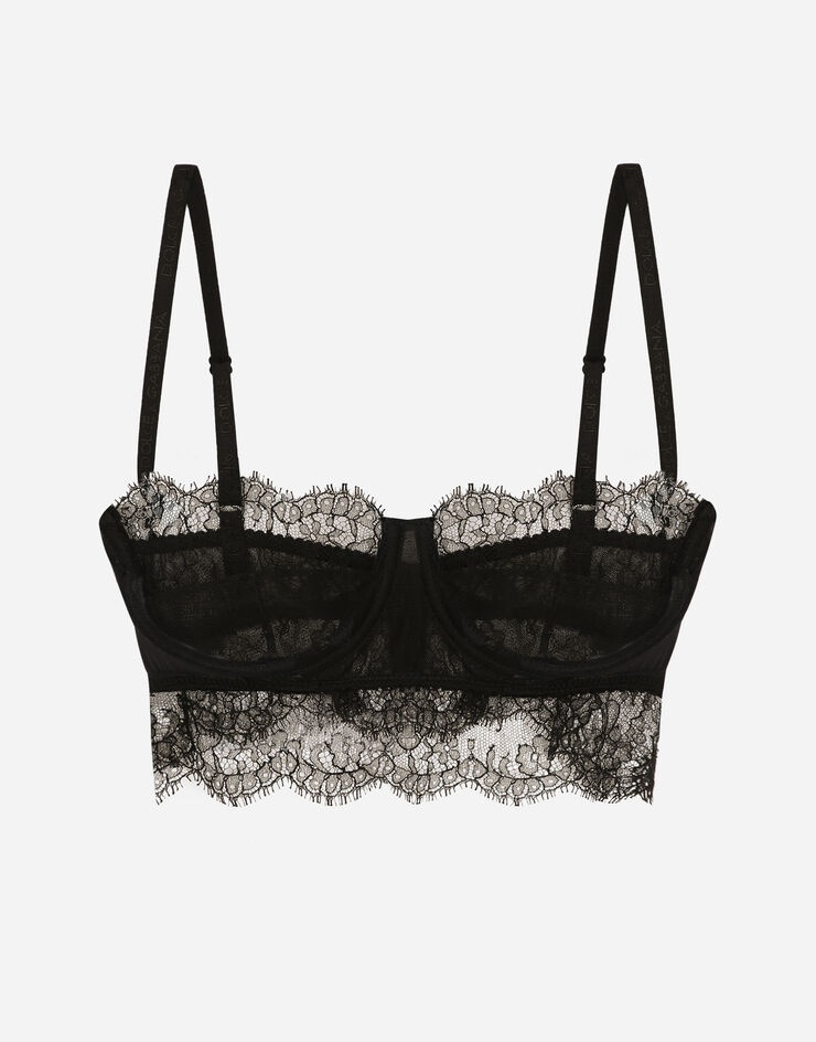 Lace balconette bralette - 1