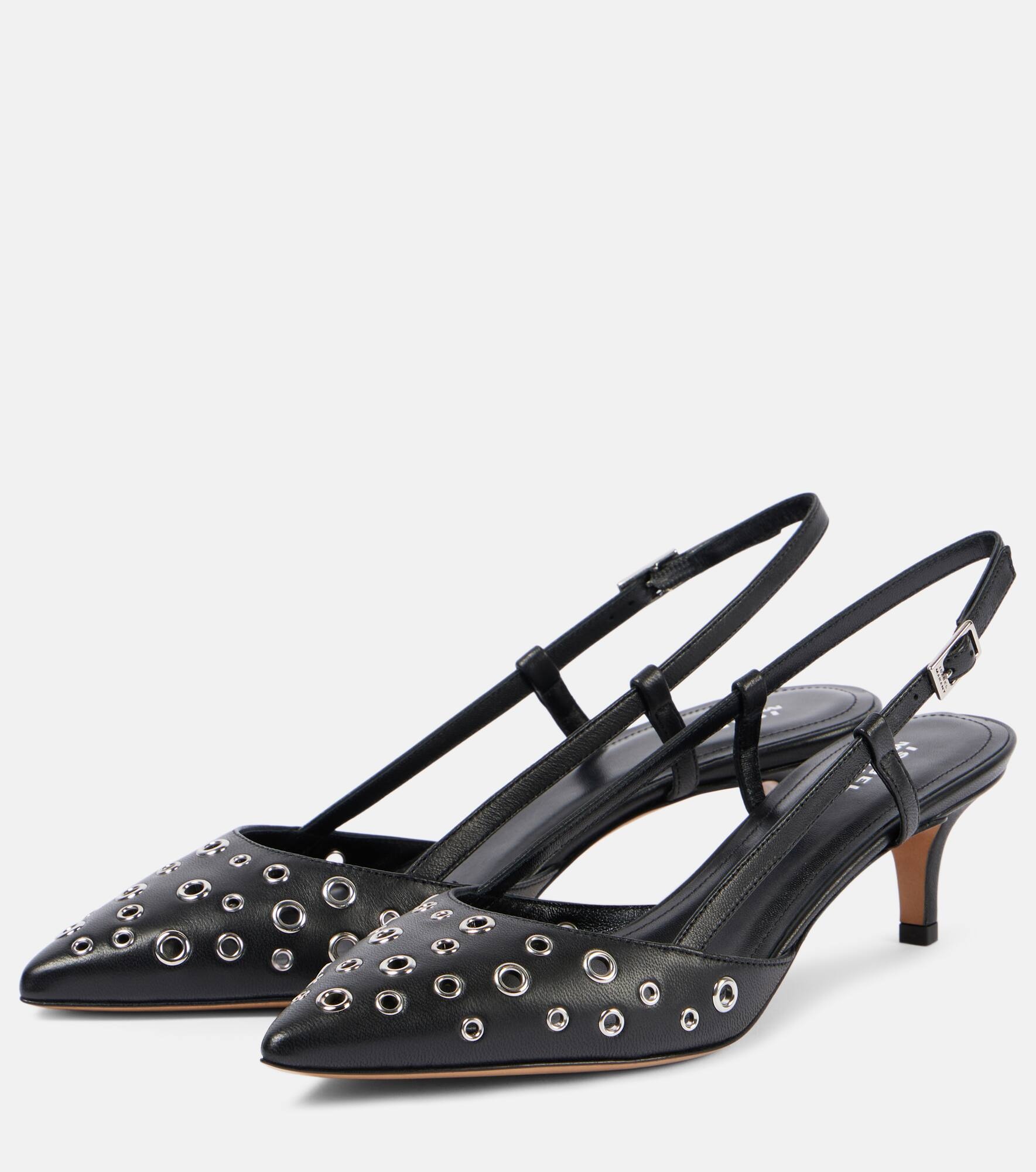 Pilia leather slingback pumps - 5