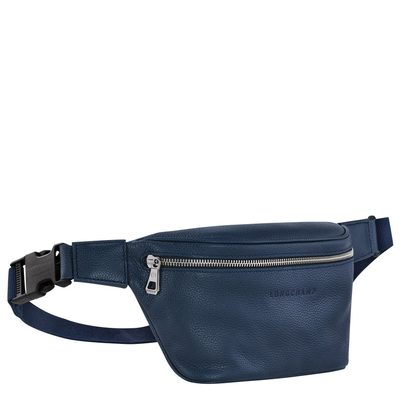 Le Foulonné Belt bag Navy - Leather 3