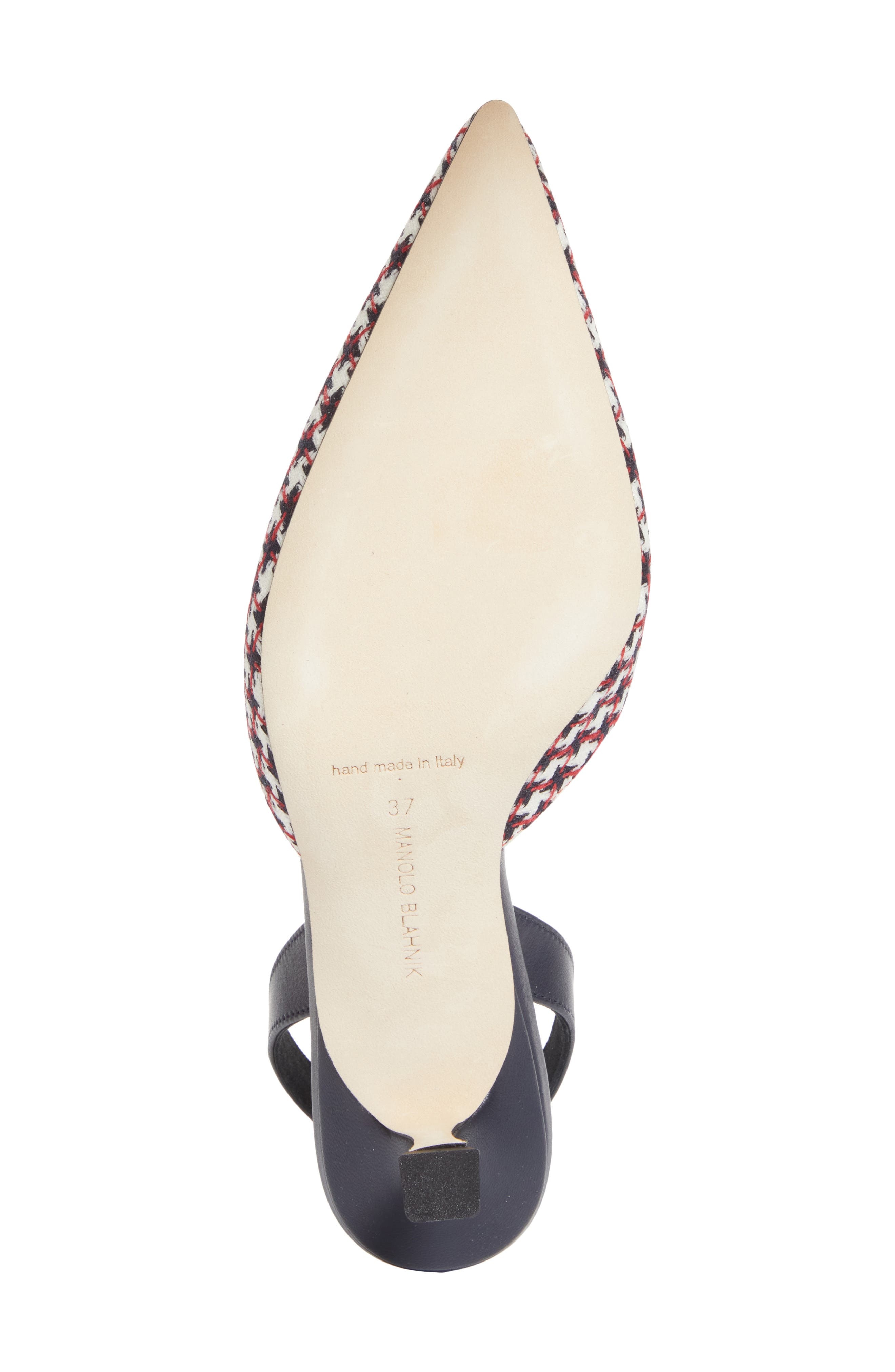 Manolo Blahnik Carolyne Kitten Heel Slingback Pump in Black Multi at Nordstrom - 6