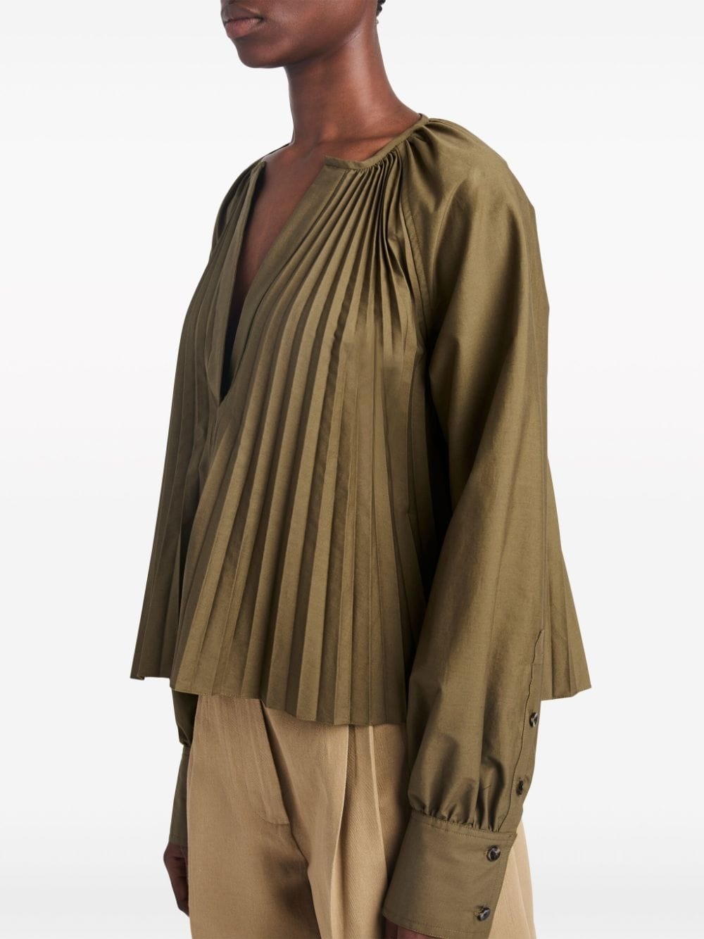 Monica pleat-detailing blouse - 6
