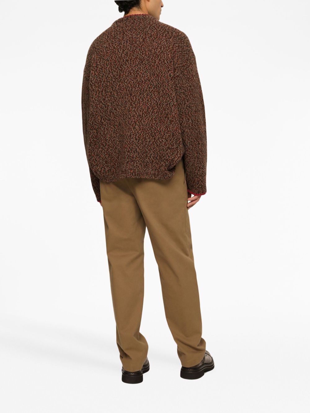 straight-leg cotton trousers - 4
