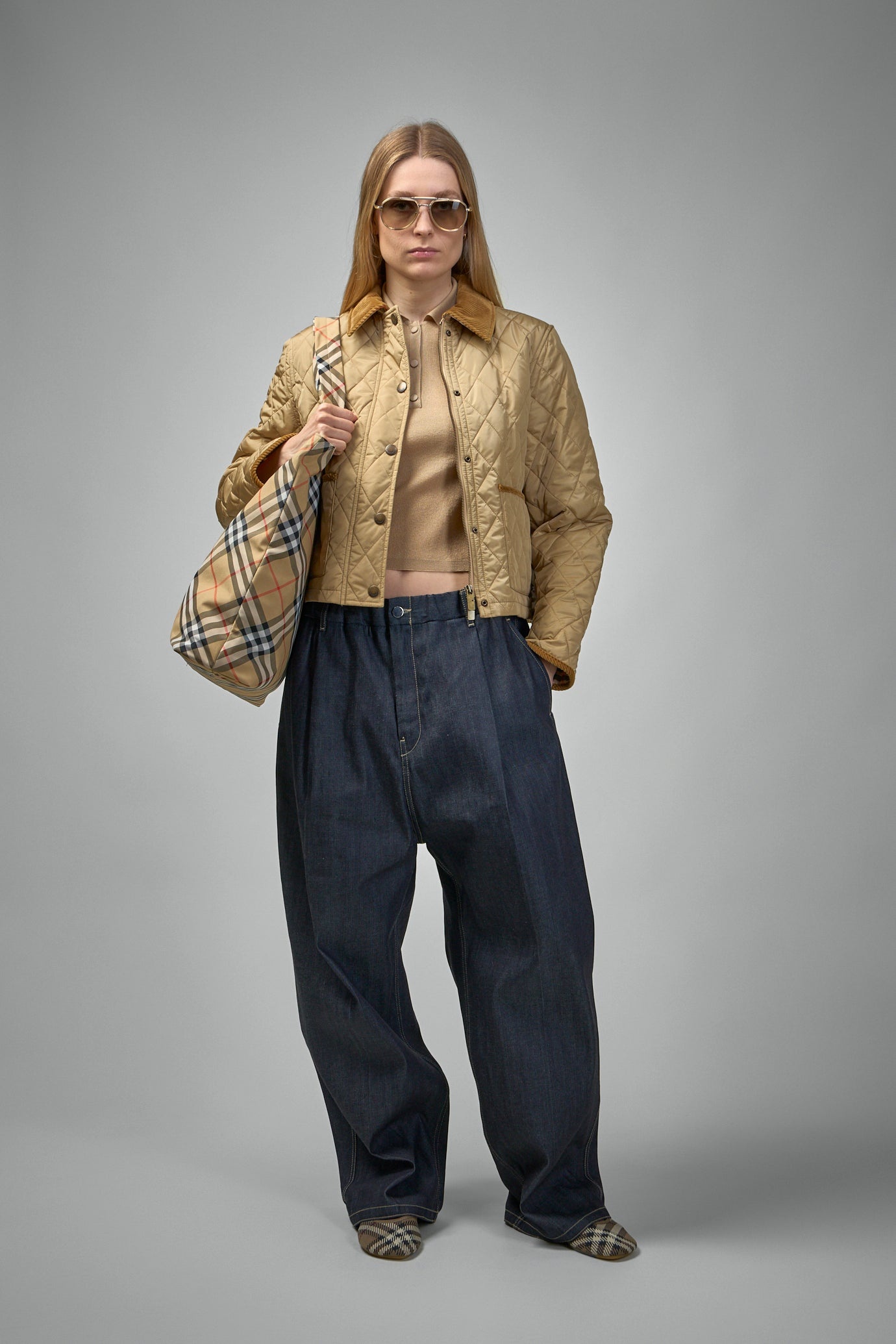 Cropped Quilted Nylon Jacket - 2