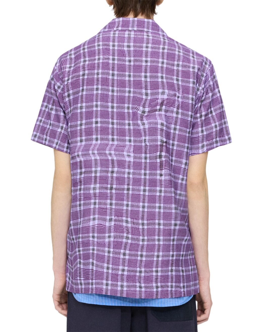 Theory Wrinkle Check Silk-Blend Shirt - 2
