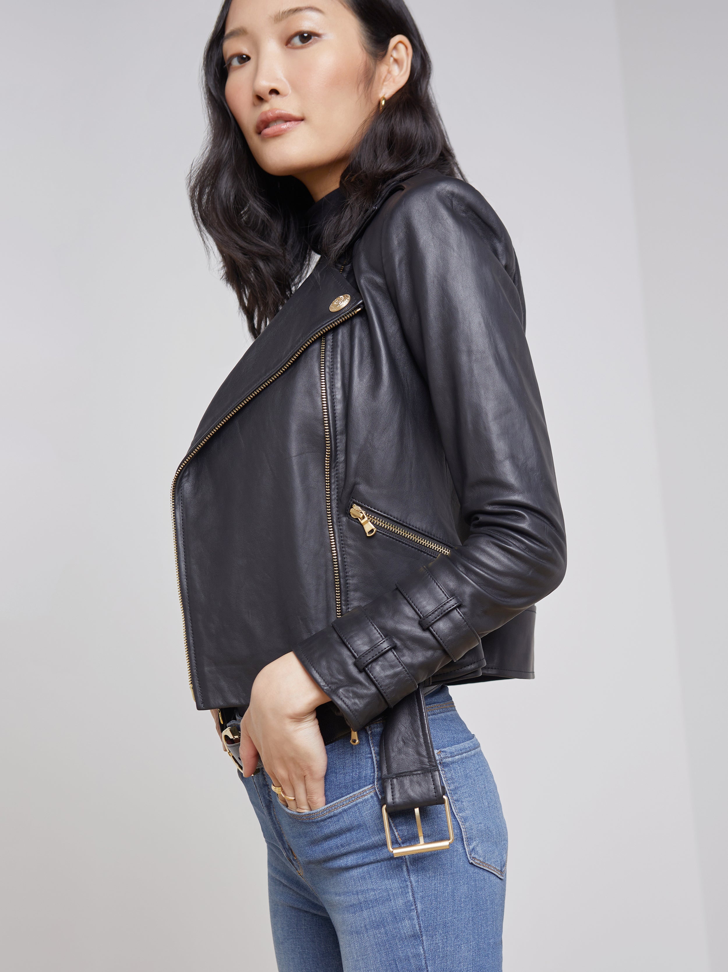 Billie Belted Leather Jacket - 5