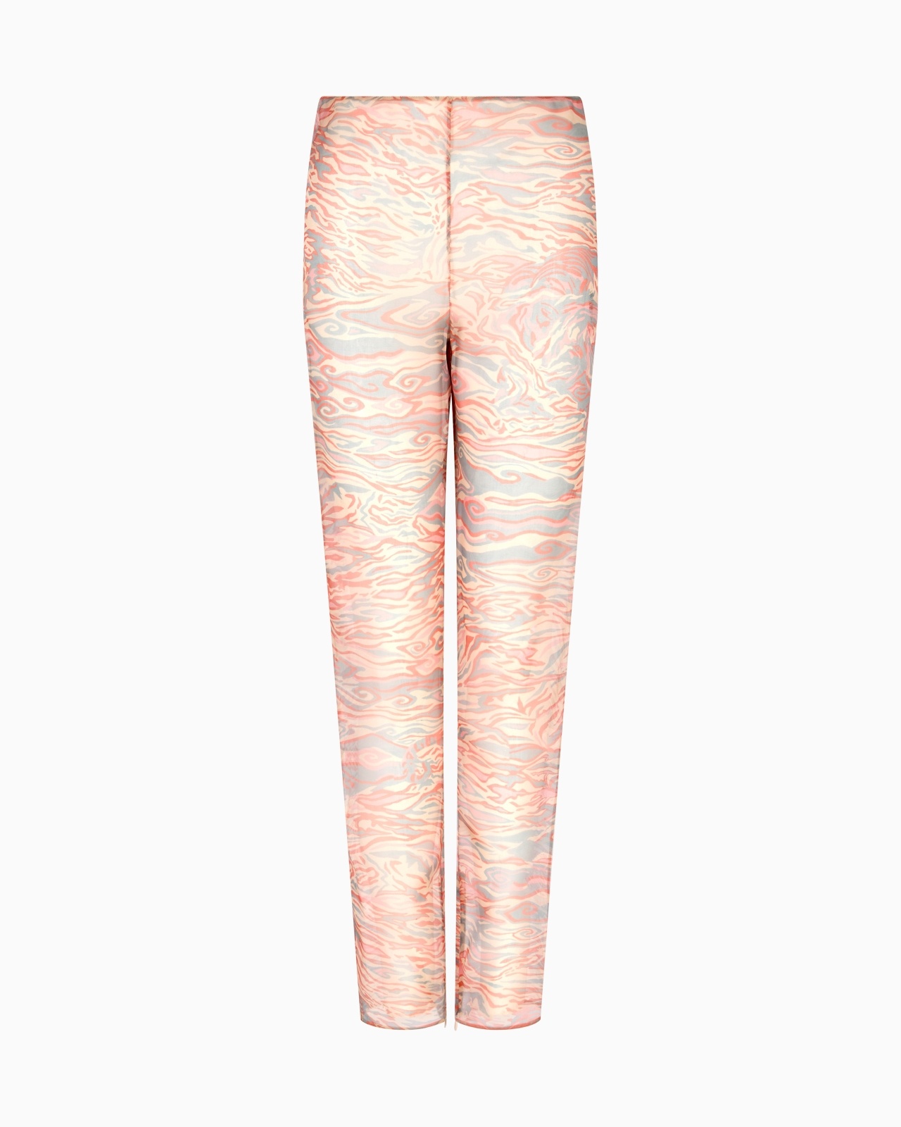 PRINTED SILK ORGANZA TROUSERS - 1