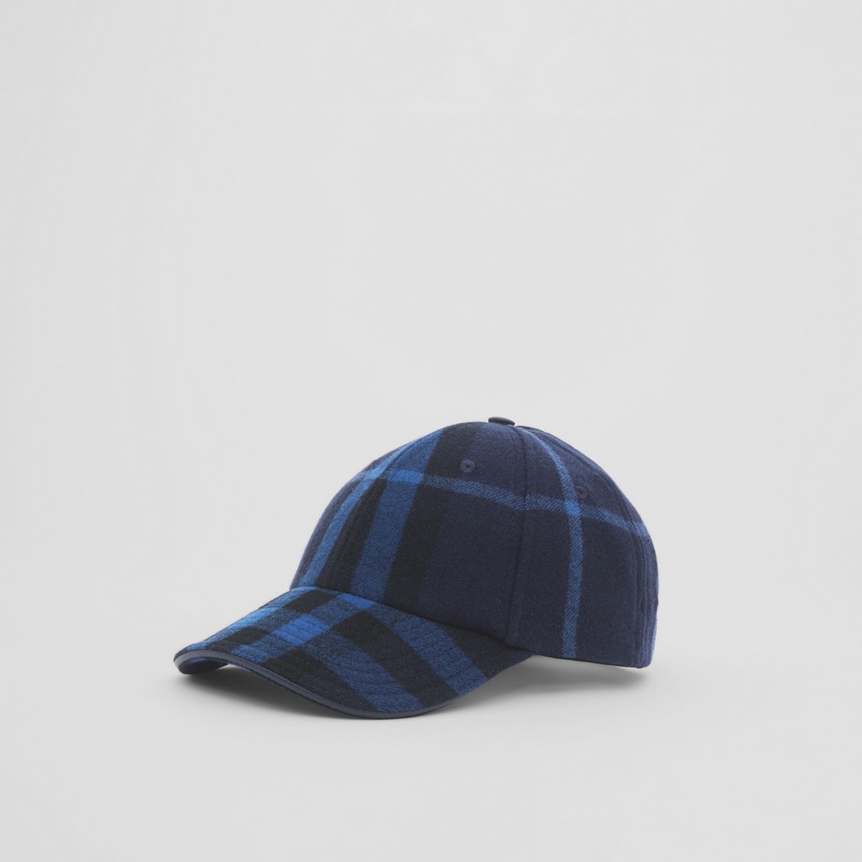 Check Wool Cashmere Baseball Cap - 5