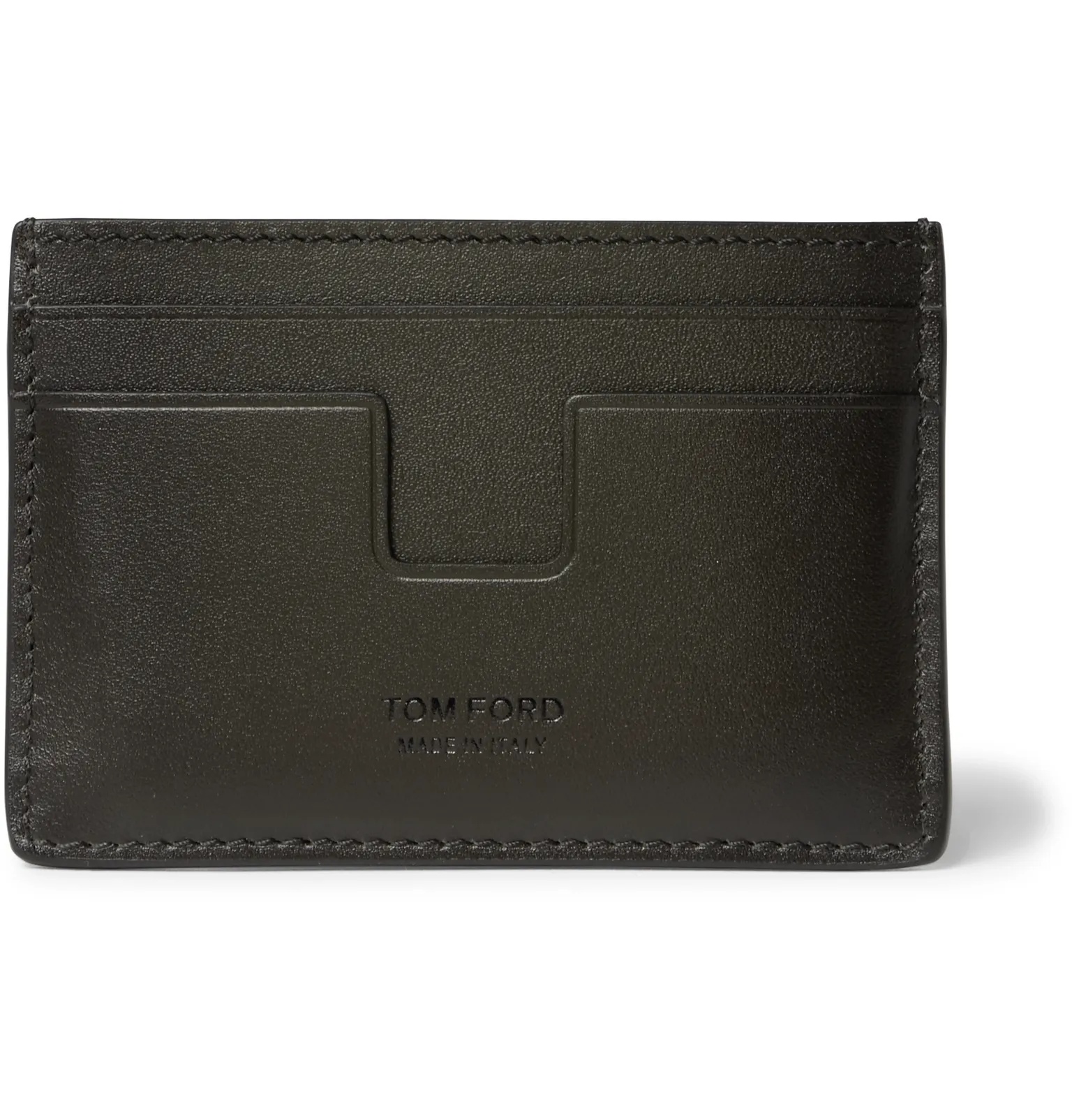 Logo-Debossed Leather Cardholder - 1