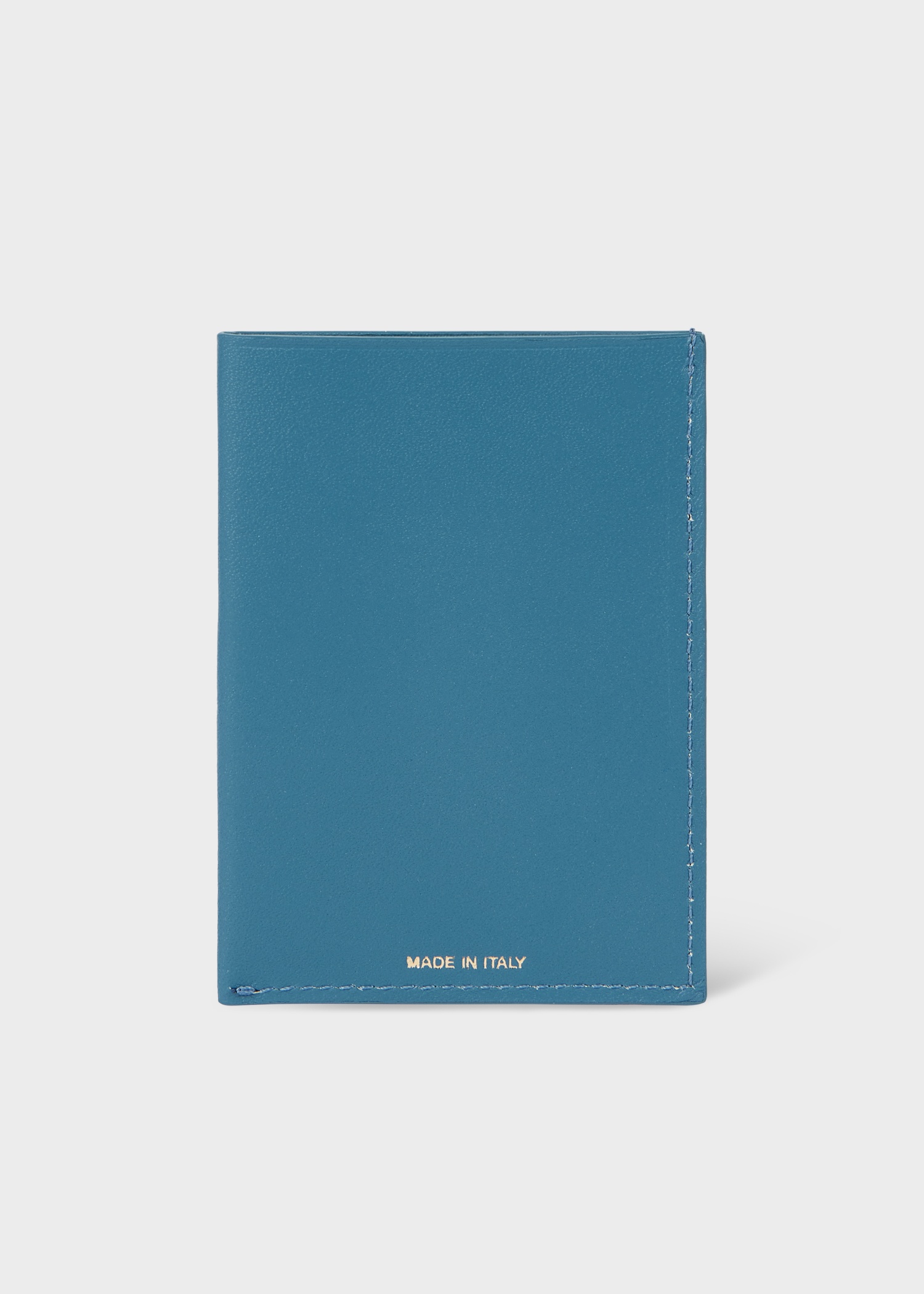 Pale Blue Leather 'Signature Stripe' Thumb Hole Card Holder - 2