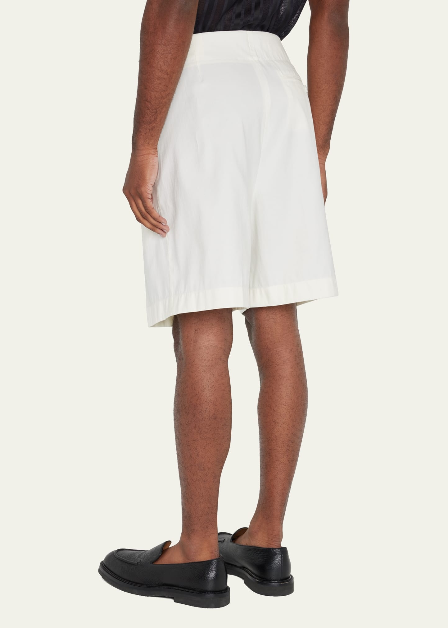 Men's Pleated Self-Belt Tailored Shorts - 3