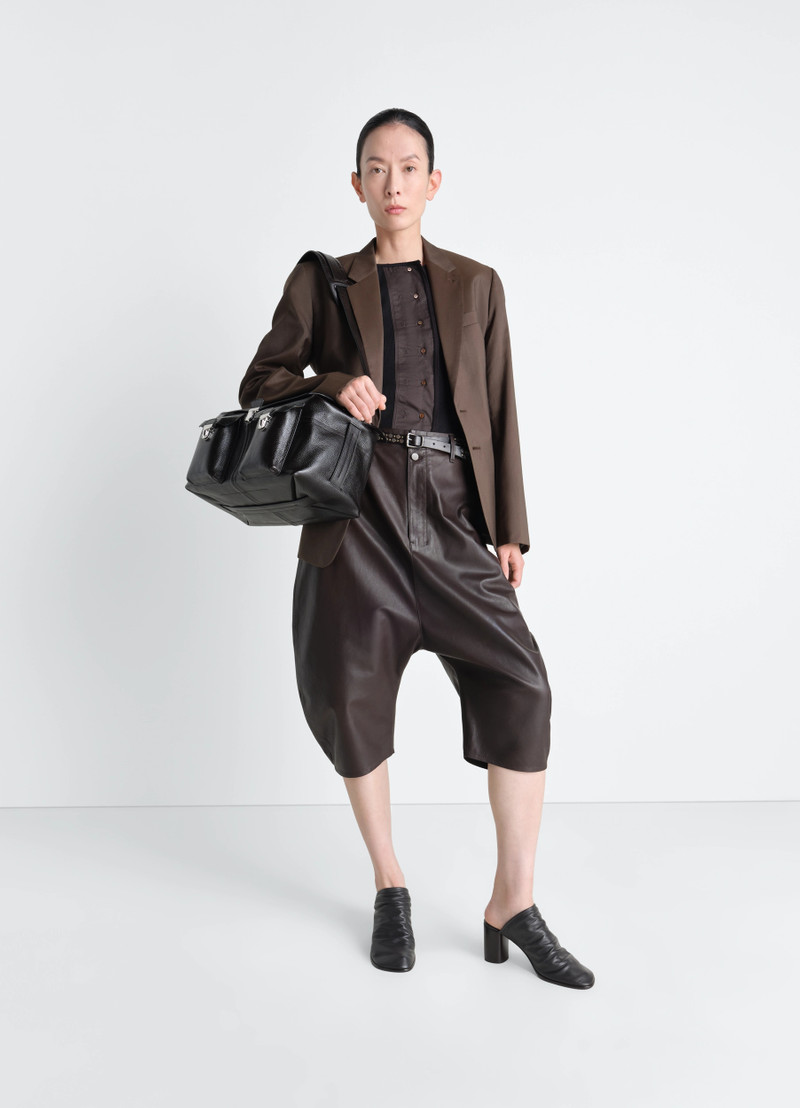 Lemaire DROPPED CROTCH LEATHER BERMUDAS outlook