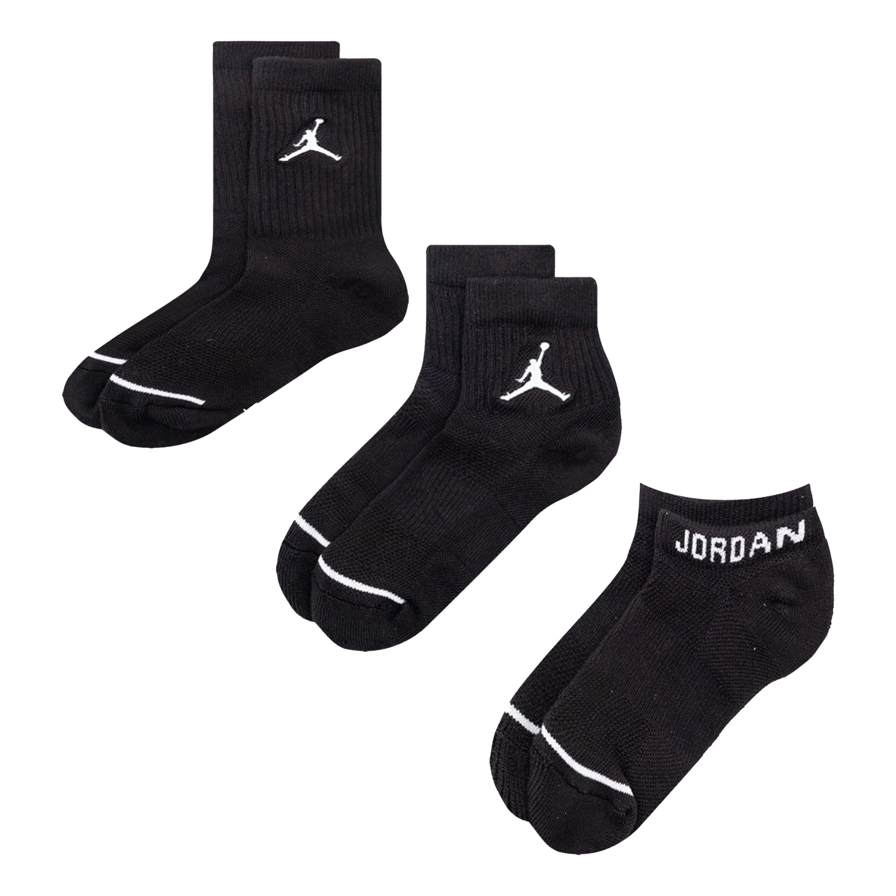 Air Jordan Everyday Max Sports Socks 3 Pairs Black SX6274-010 - 1