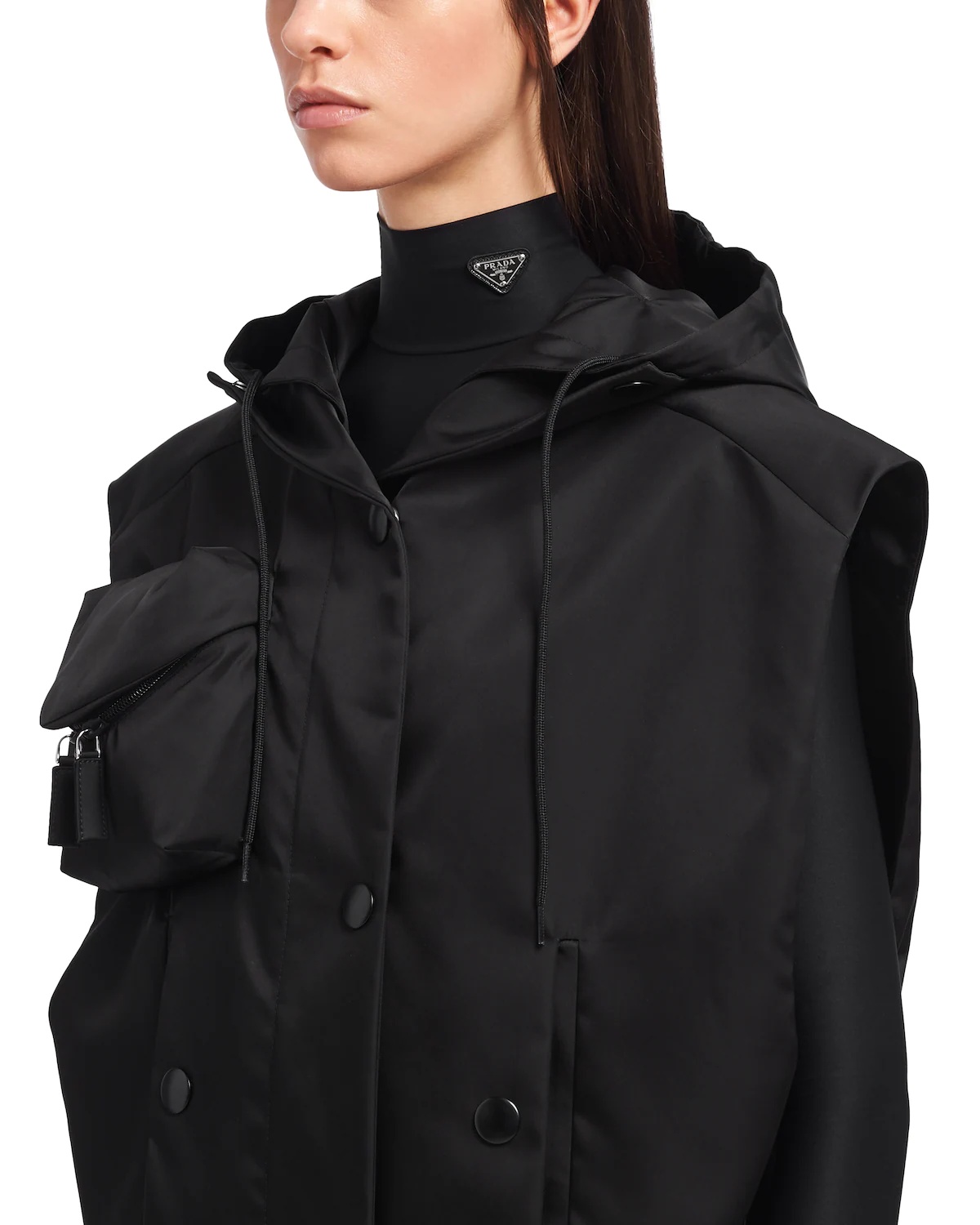 Re-Nylon Gabardine oversized vest - 5