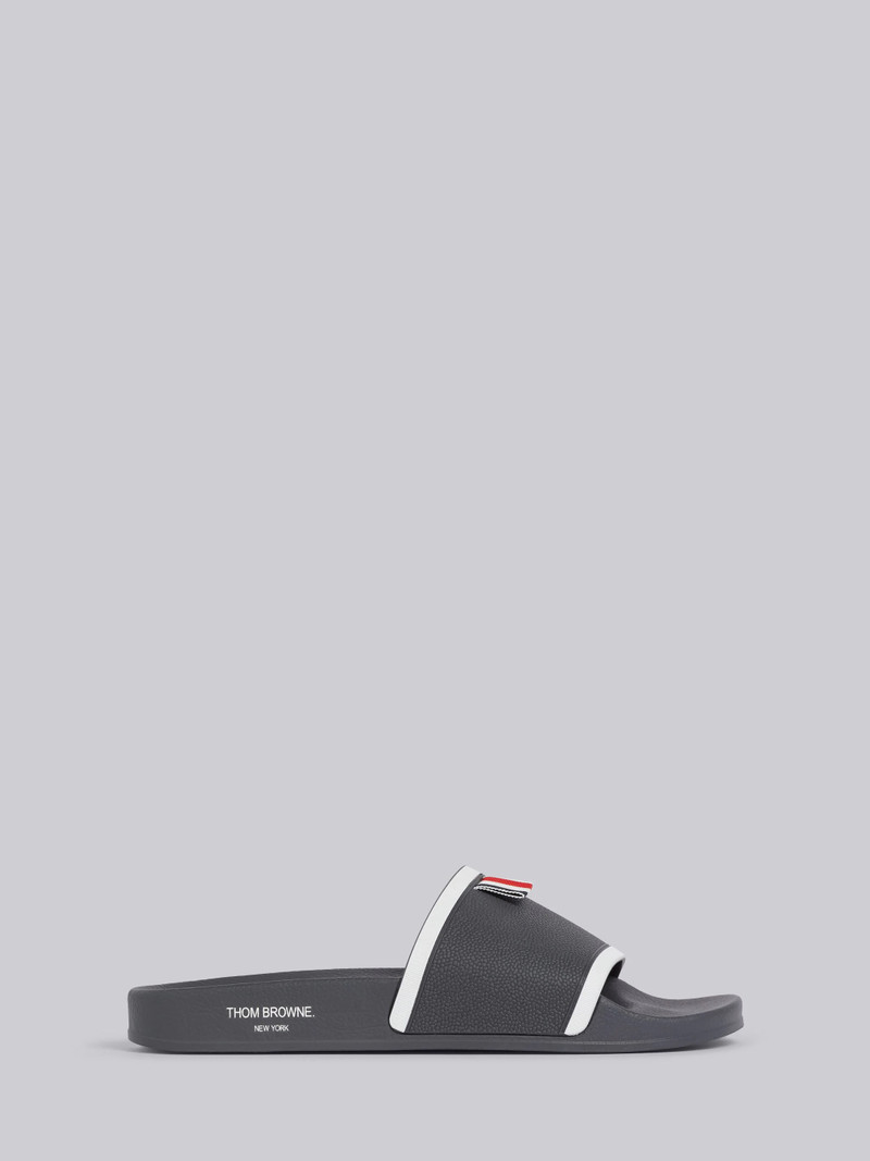 Dark Grey Rubber Stripe Pool Slides 1