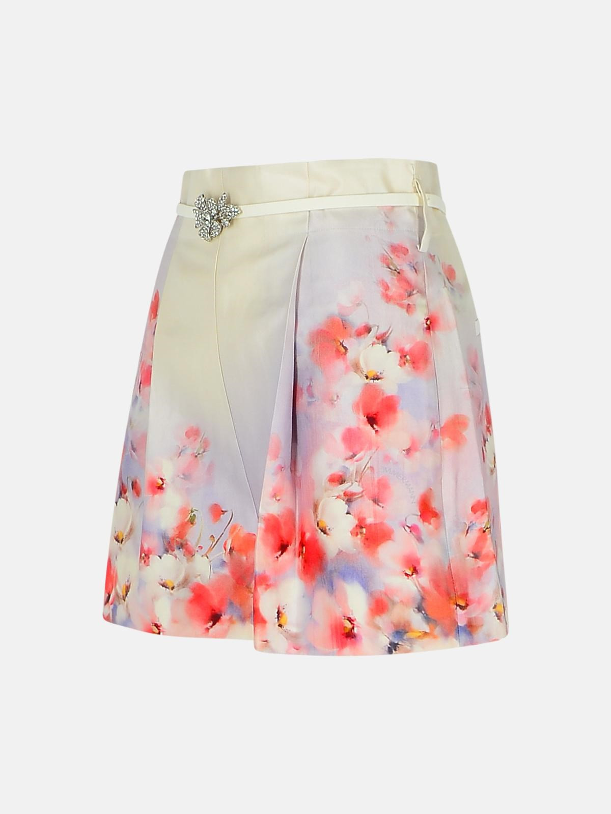 'CRUSH SMOCK' MULTICOLOR SILK BLEND SHORTS - 2
