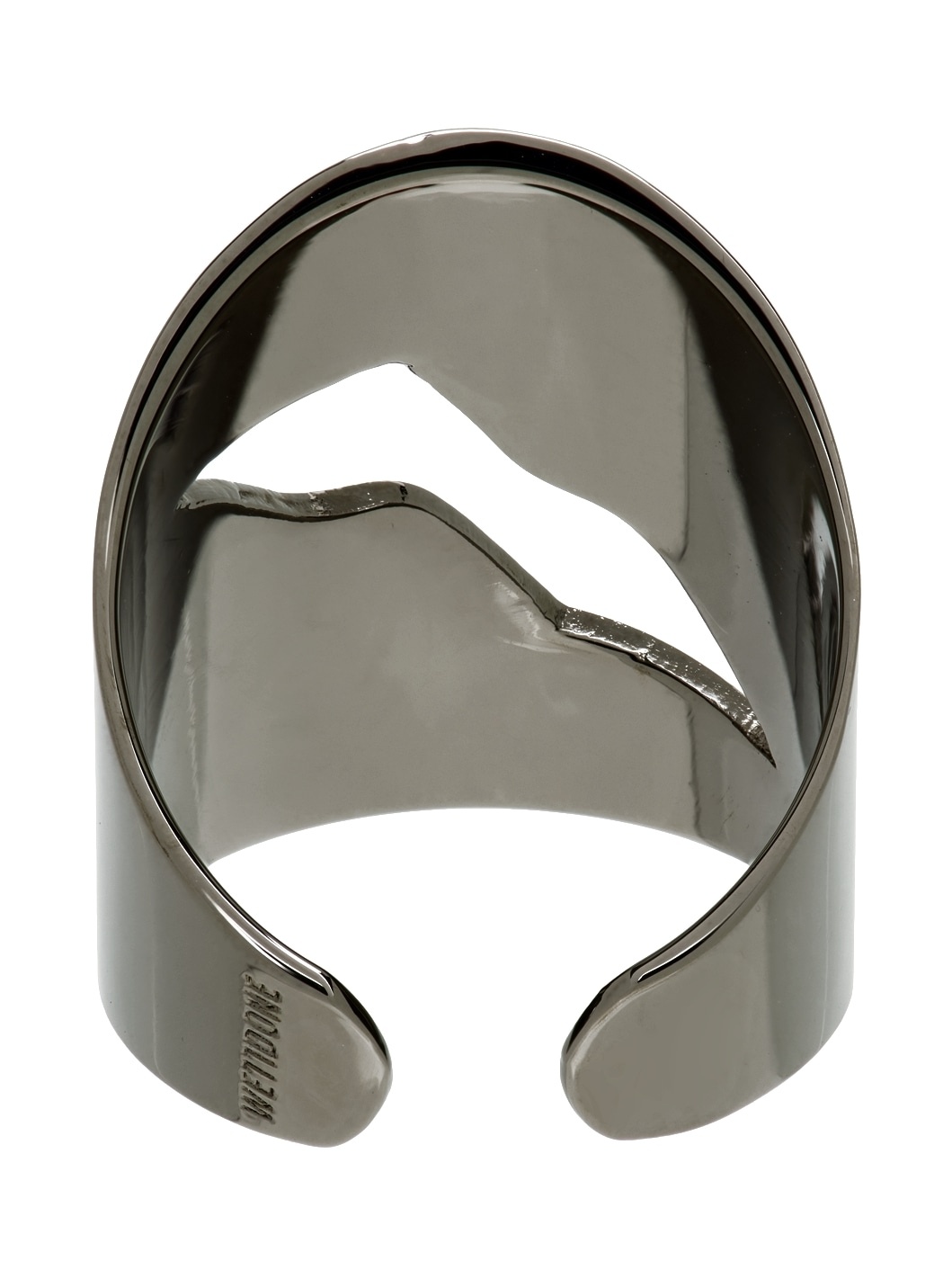 Gunmetal Logo Motif Ring - 4