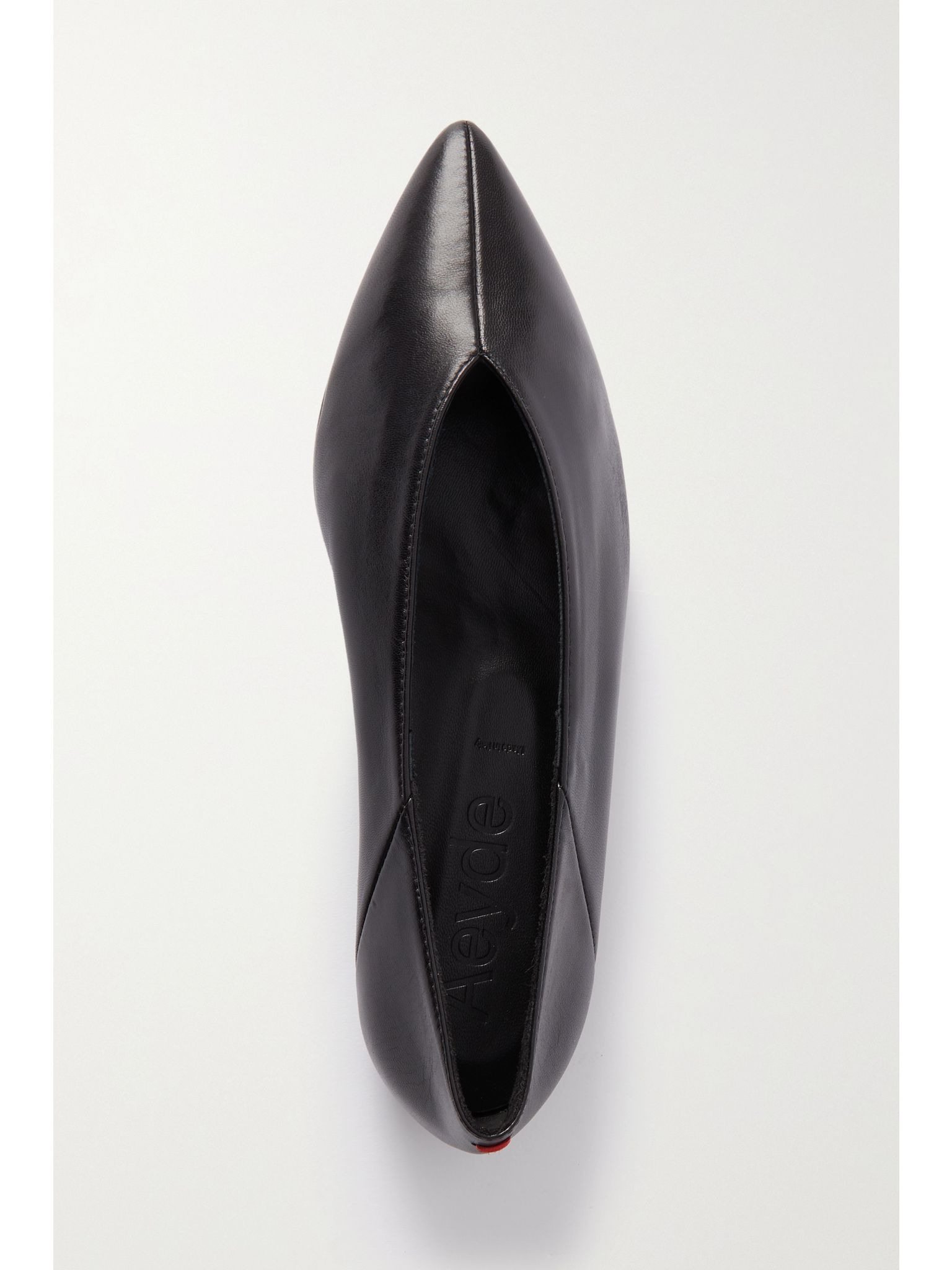 Moa leather point-toe flats Black - 5