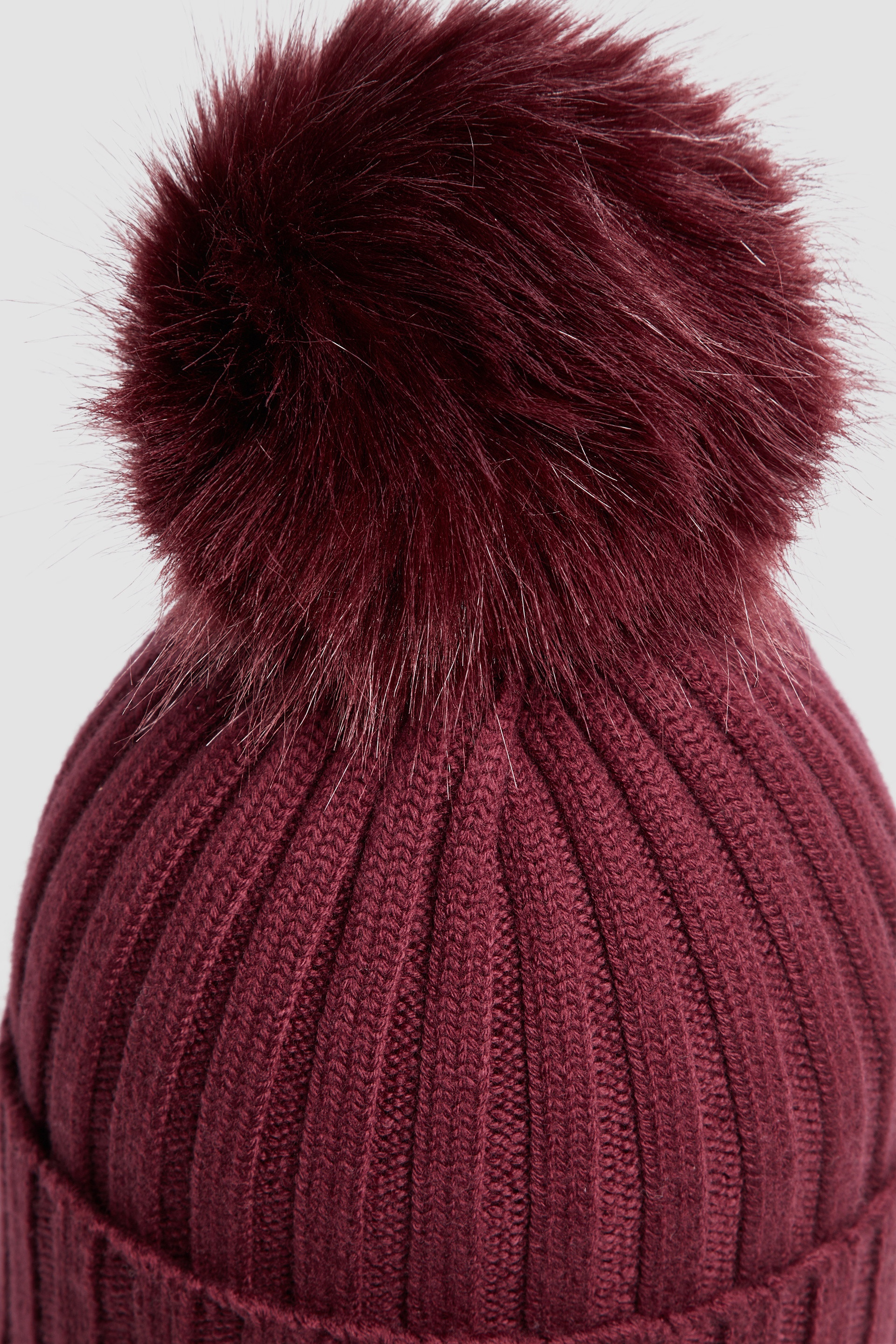 Wool Beanie with Pom Pom - 5