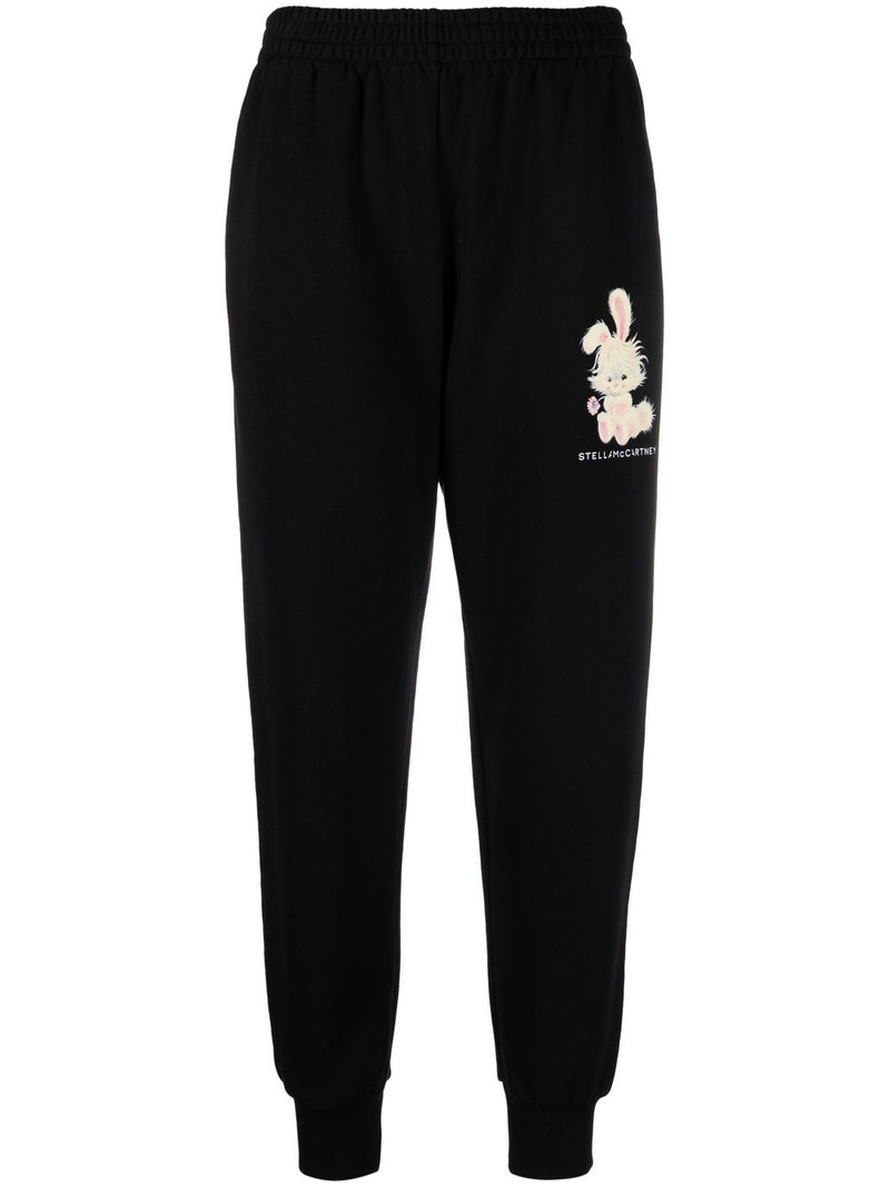graphic-print tapered track pants 1