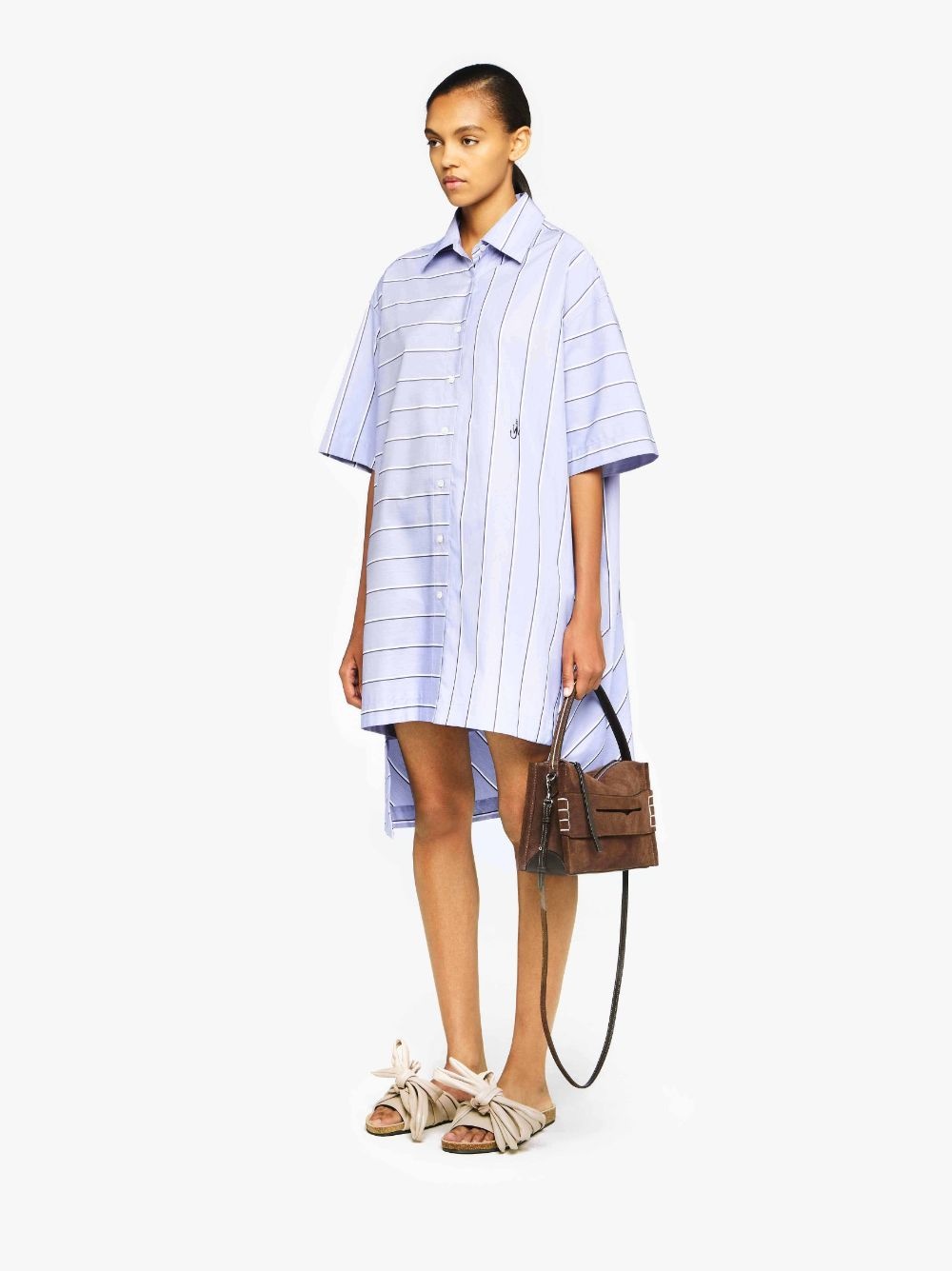 STEPPED HEM SHIRT DRESS - 4