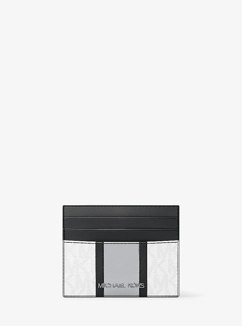 Cooper Striped Signature Logo Card Case - 1