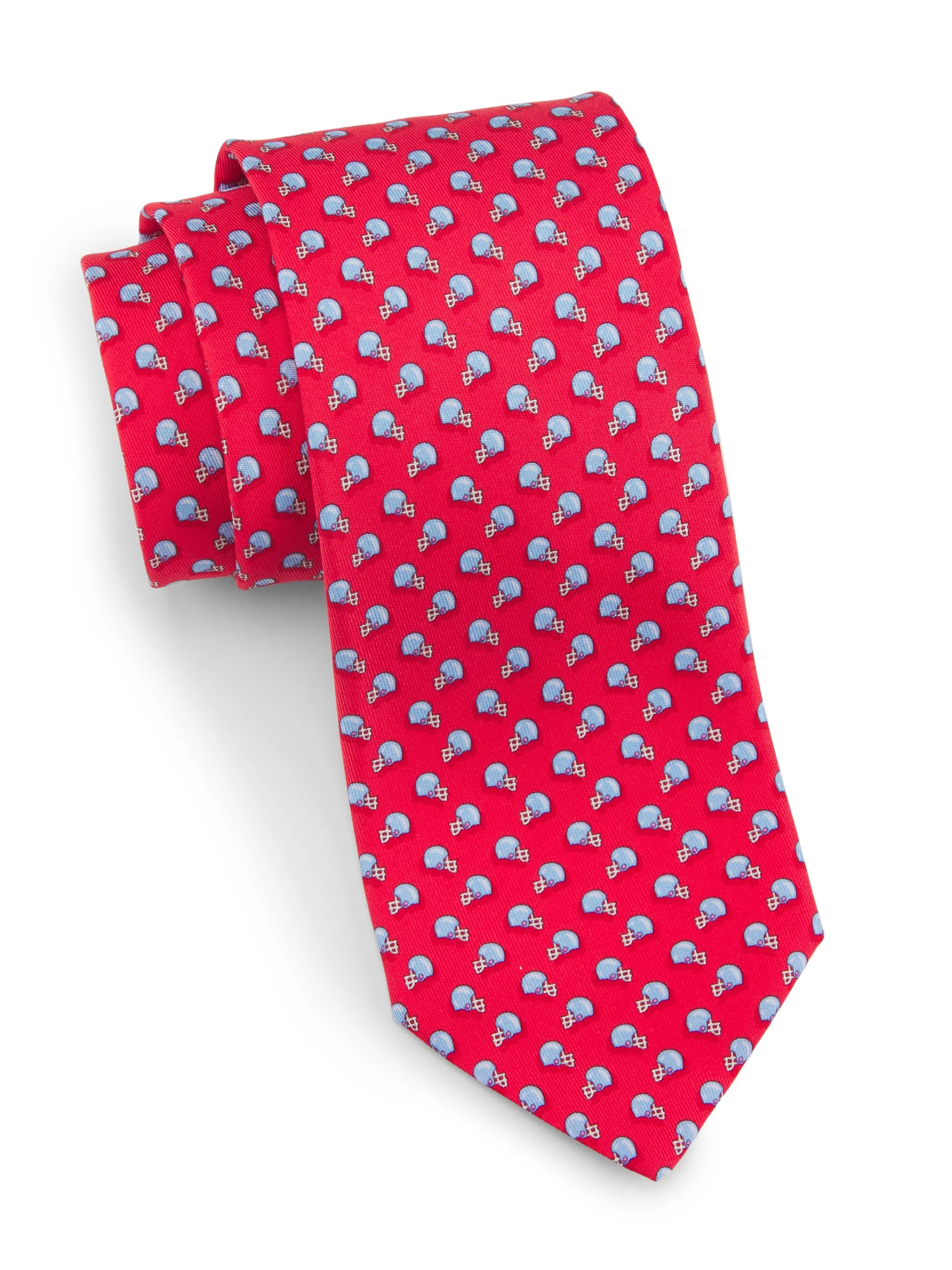 Men's Zona Silk Tie - Rosso - 1