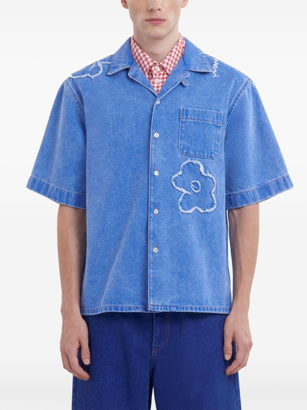 floral embroidery shirt - 3