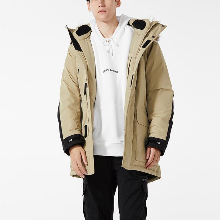 New Balance Lifestyle Down Puffer Jacket 'Beige Black' NP943021-BEI - 4