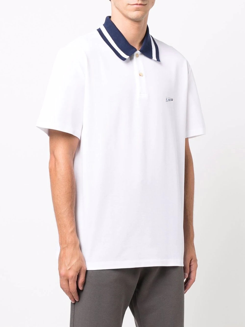 logo-embroidered polo shirt - 3